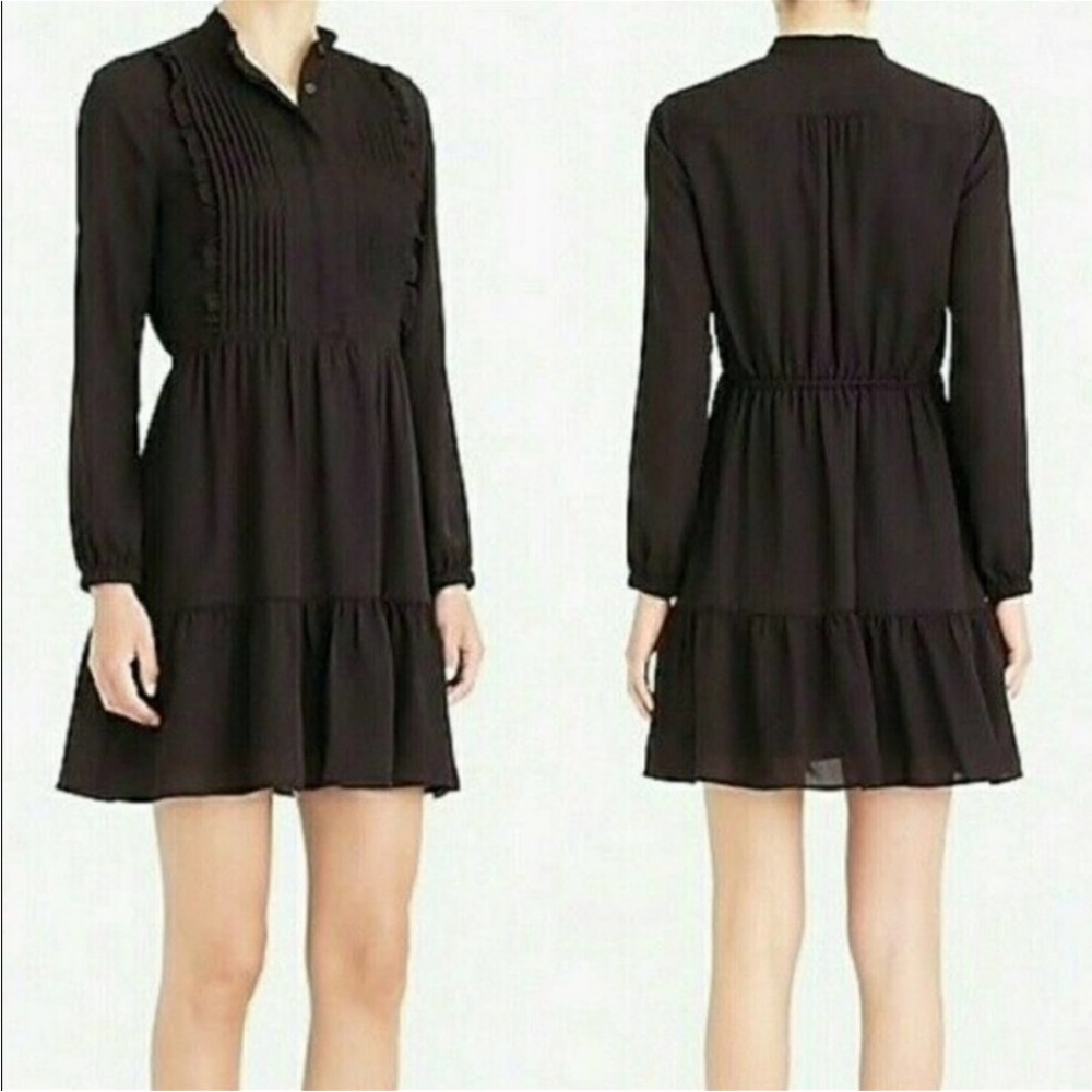 J Crew Mercantile Ruffle Pintuck Dress